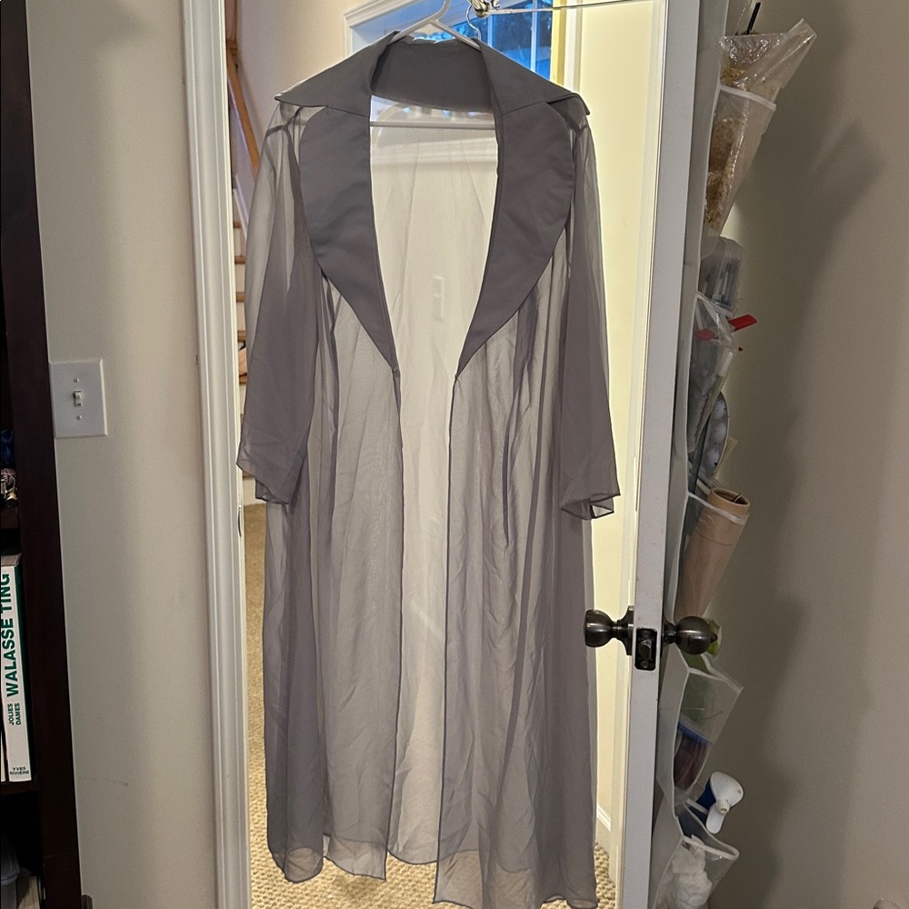 Sheer Gray Long Coat